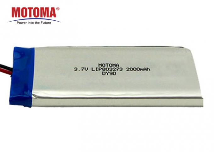 UL Certification High Capacity Lipo Battery 803273 3.7V 2000mah 0