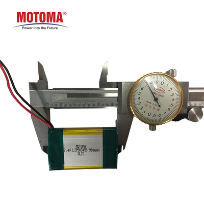 7.4V 900mAh Rechargeable Lithium Ion Battery Pack For Medical Equipment