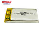 Ultra Small Lipo Rechargeable Battery 3.7 V 320mAh With High Energy Density